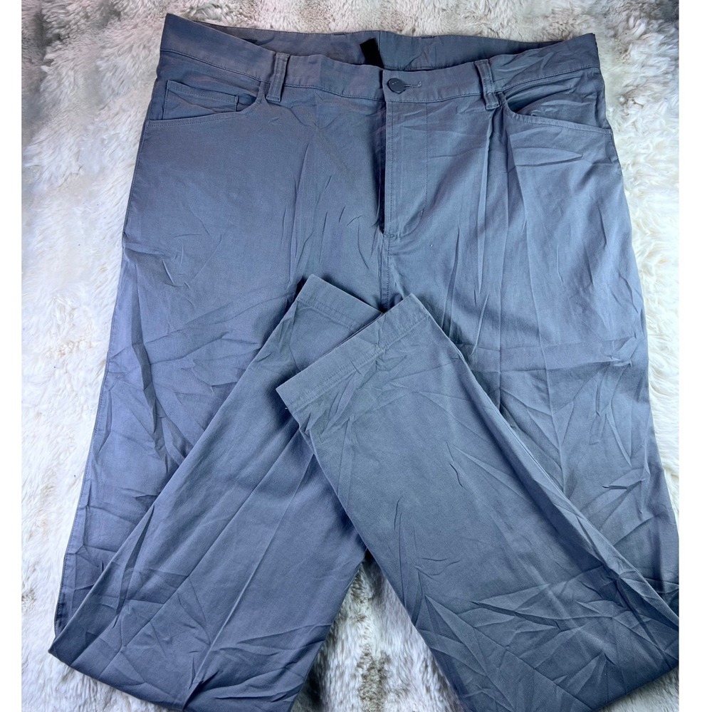 Adidas Golf Pants Mens 35x32 Grey Straight Leg Performance Five Pocket   A26